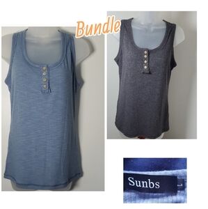 2 Casual Buttoned Tank Tops